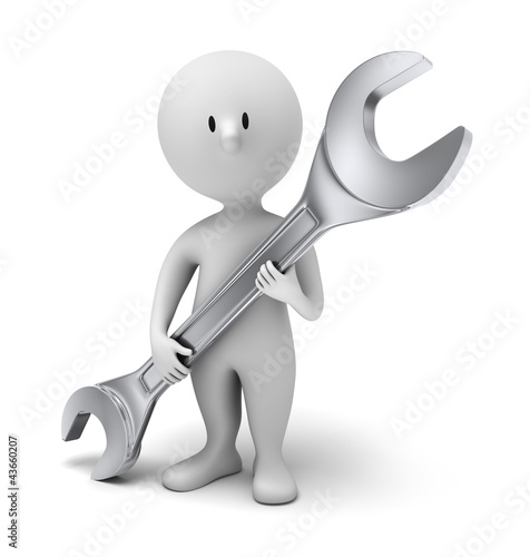 Illustration: Max mit Schraubenschlüssel 2 Max mit Schraubenschlüssel 2