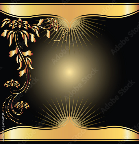 Vector: Background with golden ornament Background with golden ornament
