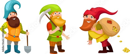 Vektor: dwarf set dwarf set