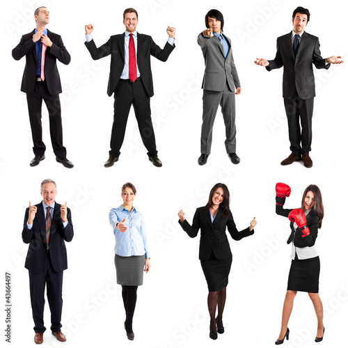 Photo: Expressive business people collection Expressive business people collection