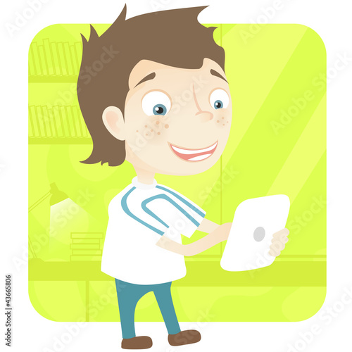 Ilustração vetorial : Cute Teenager Cute Teenager