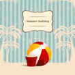 Vector: vintage beach background vintage beach background