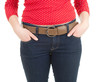 Photo: body pard of standing woman with hands in pockets body pard of standing woman with hands in pockets