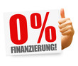 0% Finanzierung! Button, Icon