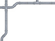conduit in zinc optics on white background - 3D