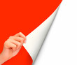 Blank sheet of paper with hand  Vector