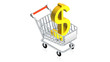 Illustration: Shopping cart with dollar Shopping cart with dollar