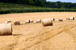 Strohrollen auf Stoppelfeld