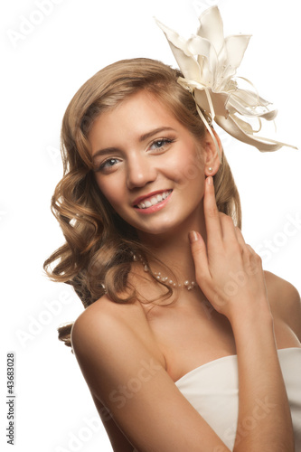 Photo: Beautiful girl with hairstyle and makeup Beautiful girl with hairstyle and makeup