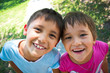 two happy children