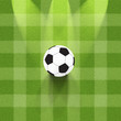 Football soccer on grass background