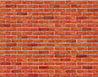 Red brick wall seamless Vector illustration background.