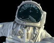 Astronaut in open space. 3d animation