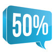 Blue Speech Bubble - 50%