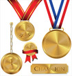 Vector illustration of gold medal