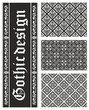 Collection of seamless gothic floral vector textures