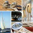 Yacht collage. Sailboat. Yachting concept
