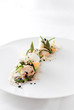 Foto: loup de mer carpaccio | jakobsmuschel | passe pierre | orange loup de mer carpaccio | jakobsmuschel | passe pierre | orange