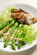 Chicken liver with asparagus