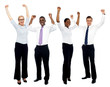 Portrait of happy successful business group