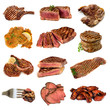 Meat Collection over White