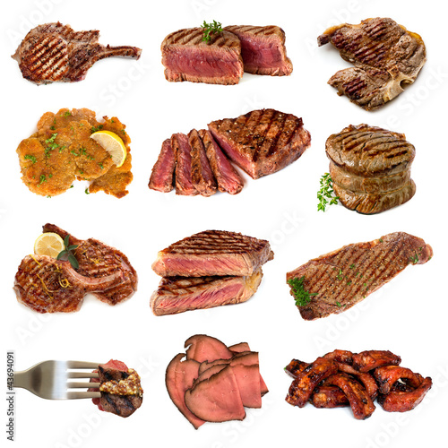 Photo: Meat Collection over White Meat Collection over White
