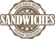 Vintage Style Deli Sandwich Stamp