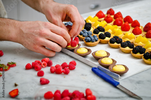 Photo: Fruit pastry making Fruit pastry making