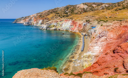 Photo: The colorful beach of Paleochori, Milos island, Cyclades, Greece The colorful beach of Paleochori, Milos island, Cyclades, Greece