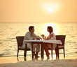 Romantic dinner in the waves