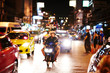 Traveling amidst heavy traffic in Bangkok