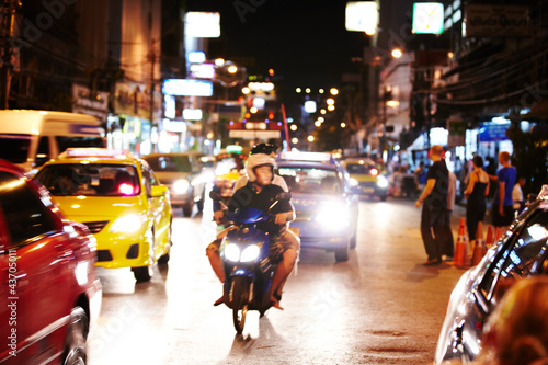 Photo: Traveling amidst heavy traffic in Bangkok Traveling amidst heavy traffic in Bangkok