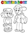 Coloring book school topic 3