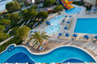 Swimming pool at the modern luxury hotel