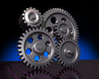 Illustration: Five Gears on Black Five Gears on Black