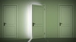 Doors opening and closing looped animation. Alpha mask. HD 1080.