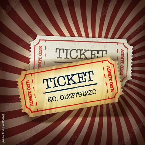 Vector: Golden and regular tickets concept illustration. Vector, EPS10 Golden and regular tickets concept illustration. Vector, EPS10