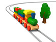 Wooden toy train