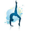 Gymnast making a figure