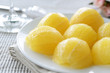 Photo: Ripe tangerines on dish Ripe tangerines on dish