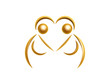 Illustration: golden cheerleaders symbol golden cheerleaders symbol