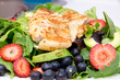 Grilled chicken with lettuce and fruit