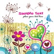 Greeting card with floral