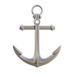 3d anchor on white background