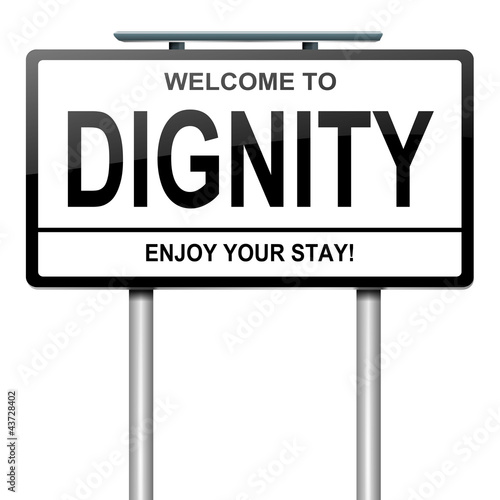Illustration: Dignity concept. Dignity concept.