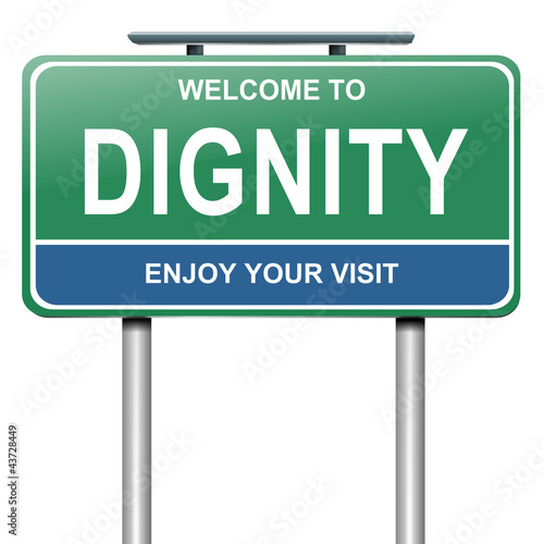 Illustration: Dignity concept. Dignity concept.