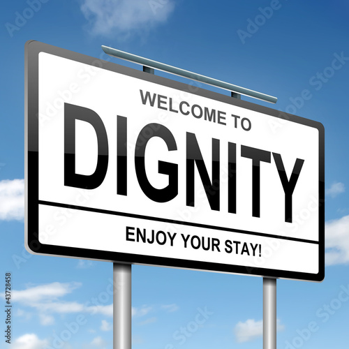 Illustration: Dignity concept. Dignity concept.