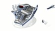 3D engine dragster muscle car video animation