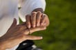 Photo: Male hands with wedding ring Male hands with wedding ring