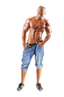 Muscled male model posing
